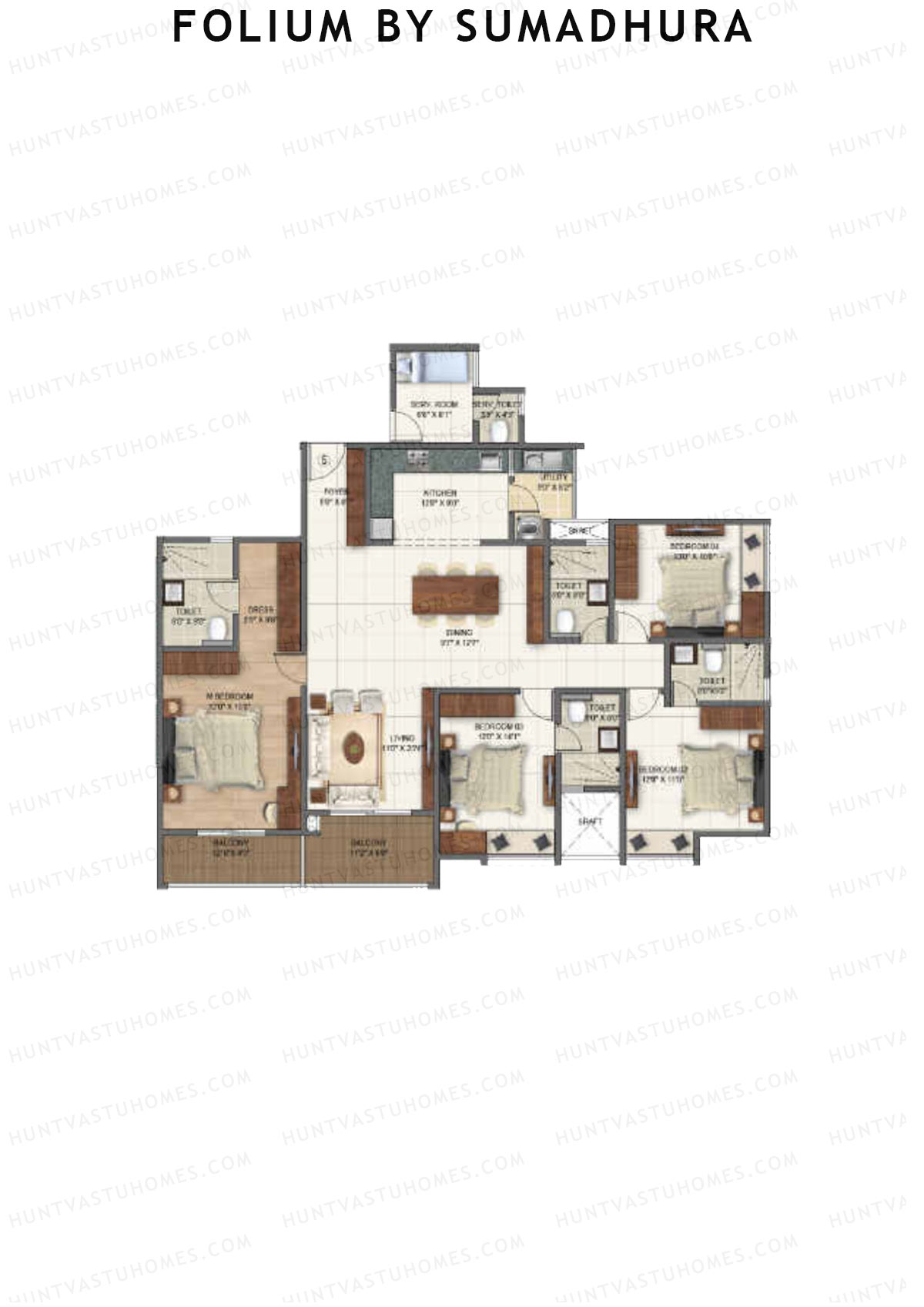Folium by Sumadhura MAPLE Unit 5 Floor Plan