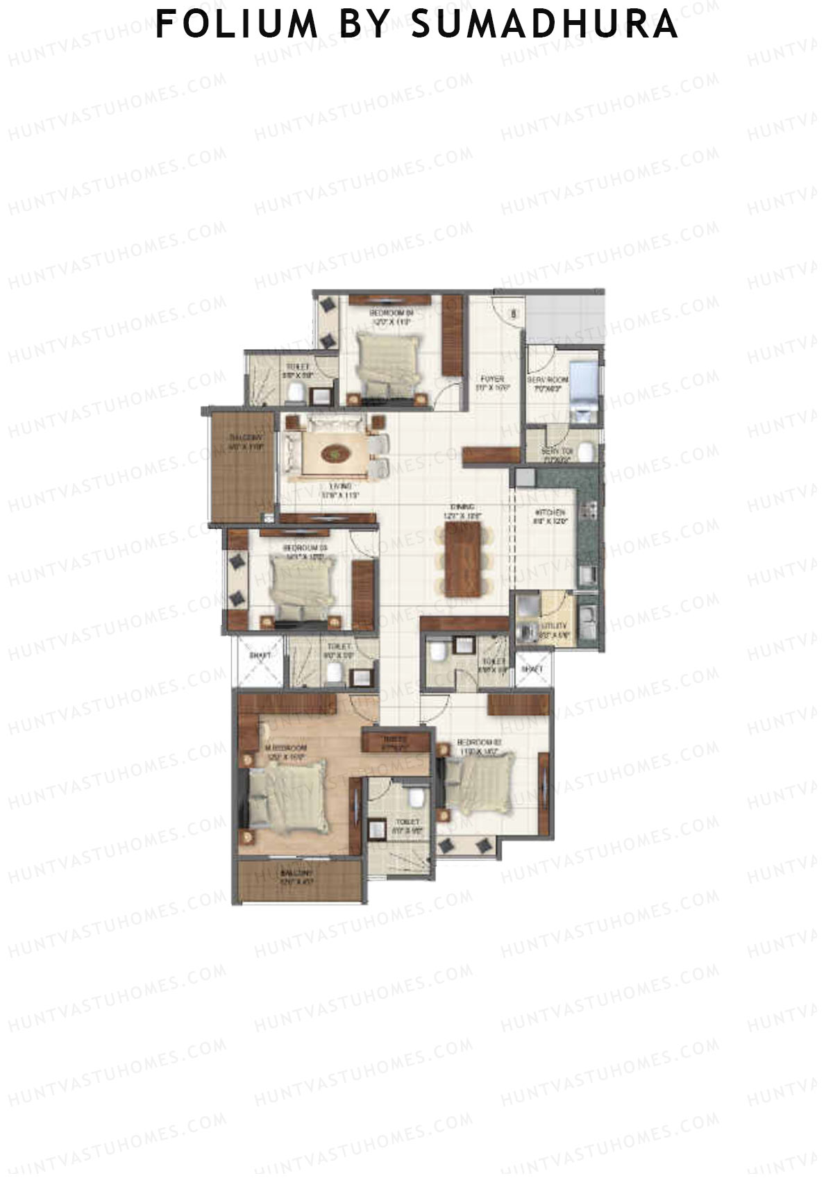 Folium by Sumadhura MAPLE Unit 6 Floor Plan