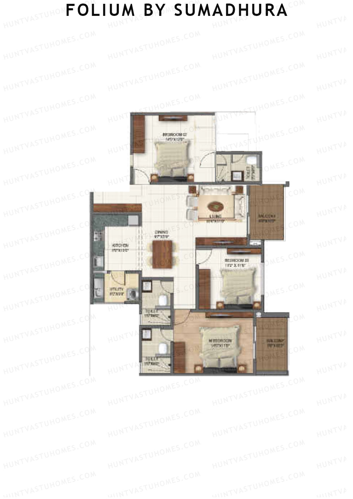 Folium by Sumadhura TULIP Unit 2 Floor Plan