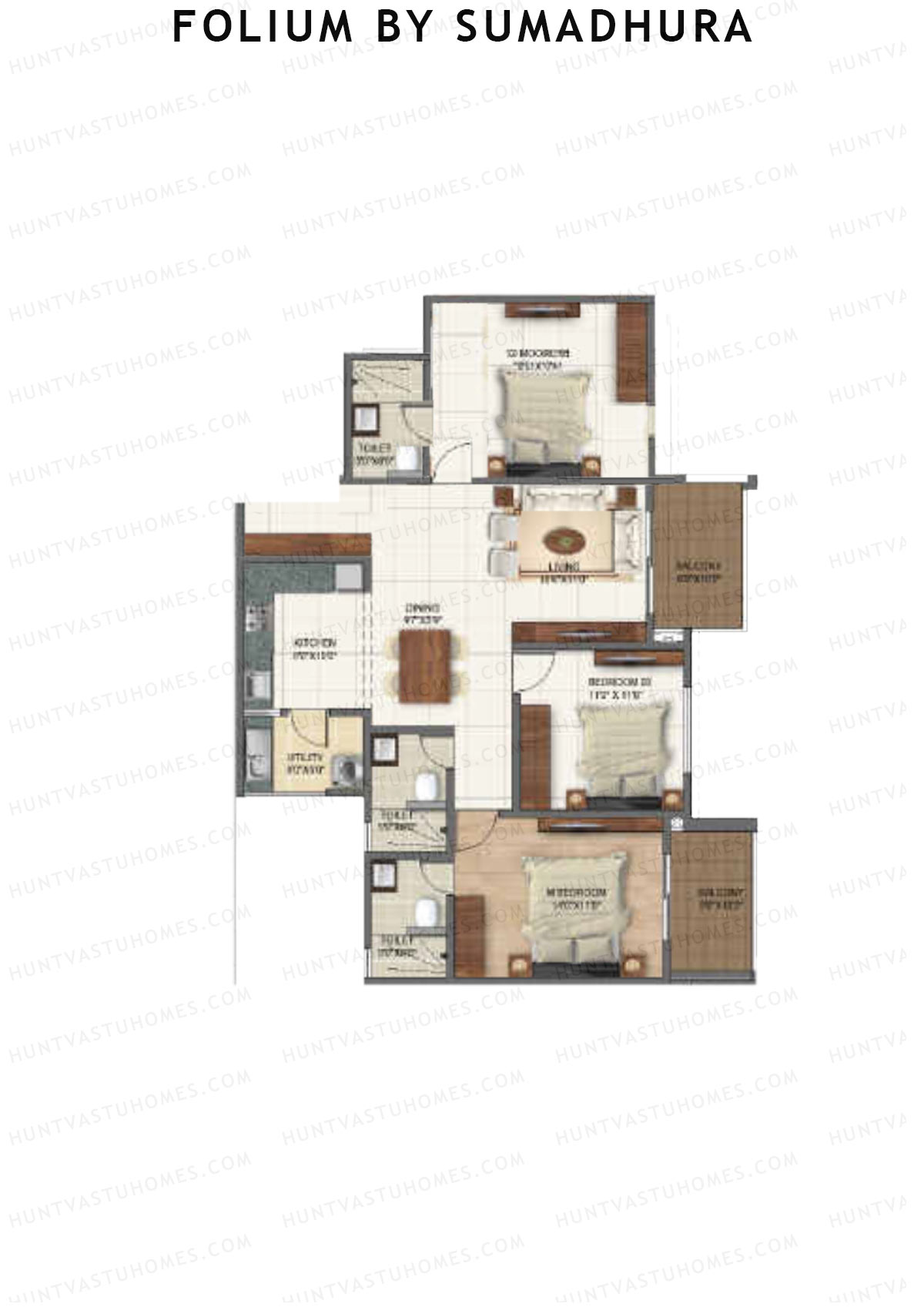 Folium by Sumadhura TULIP Unit 3 Floor Plan