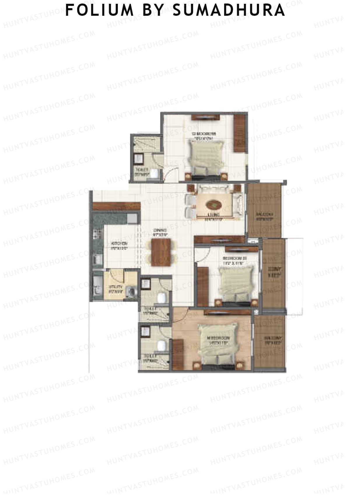 Folium by Sumadhura TULIP Unit 3 Floor Plan