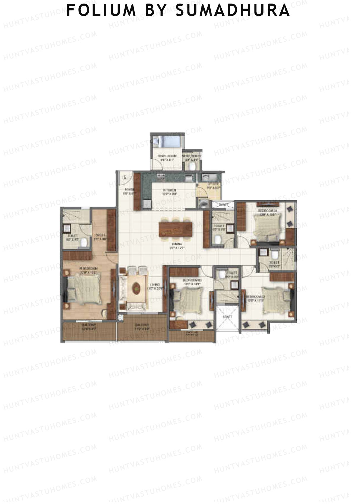 Folium by Sumadhura TULIP Unit 4 1 Floor Plan
