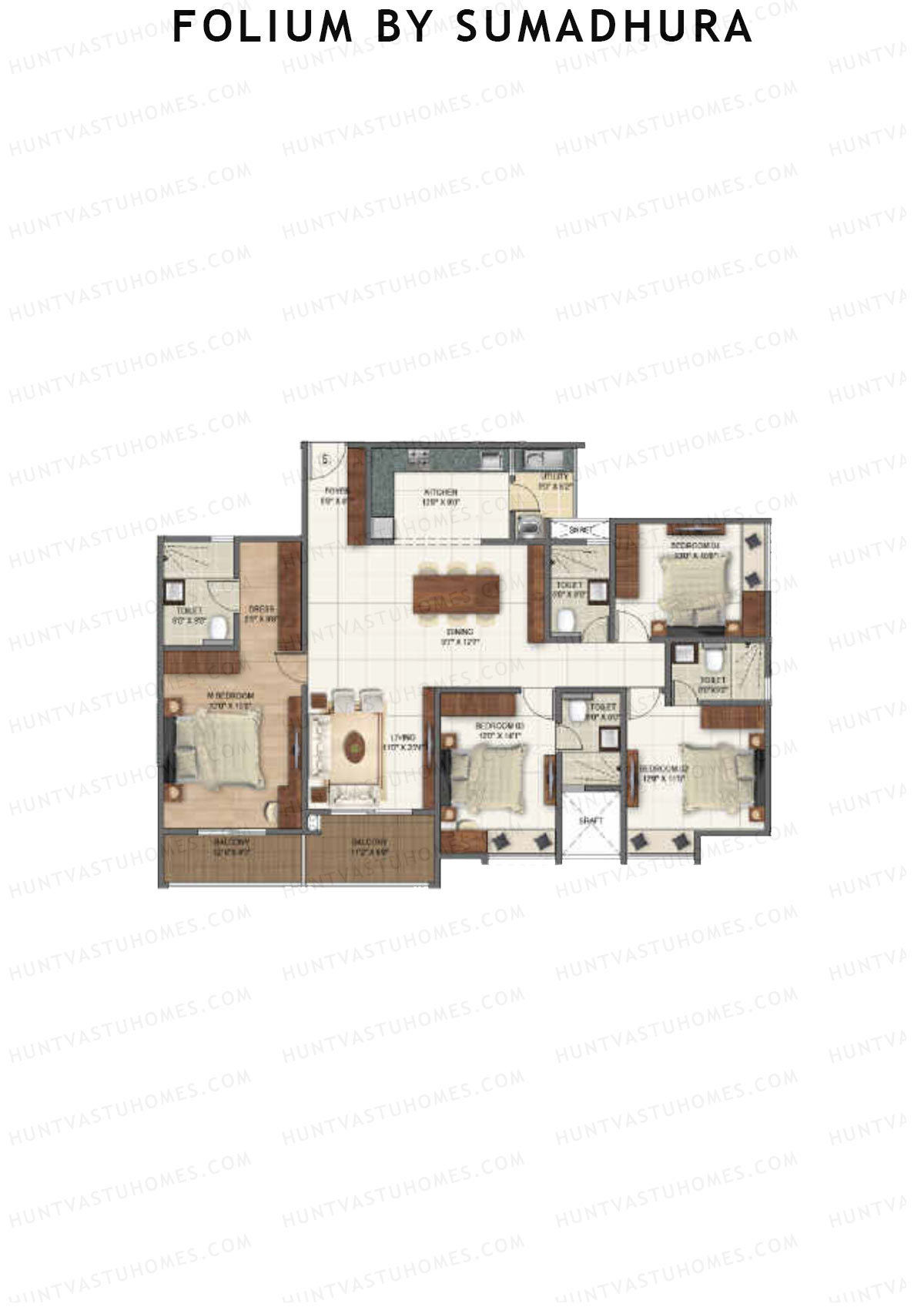 Folium by Sumadhura TULIP Unit 4 2 Floor Plan