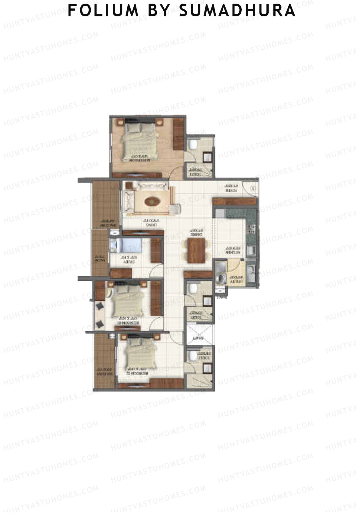 Folium by Sumadhura TULIP Unit 8 1 Floor Plan
