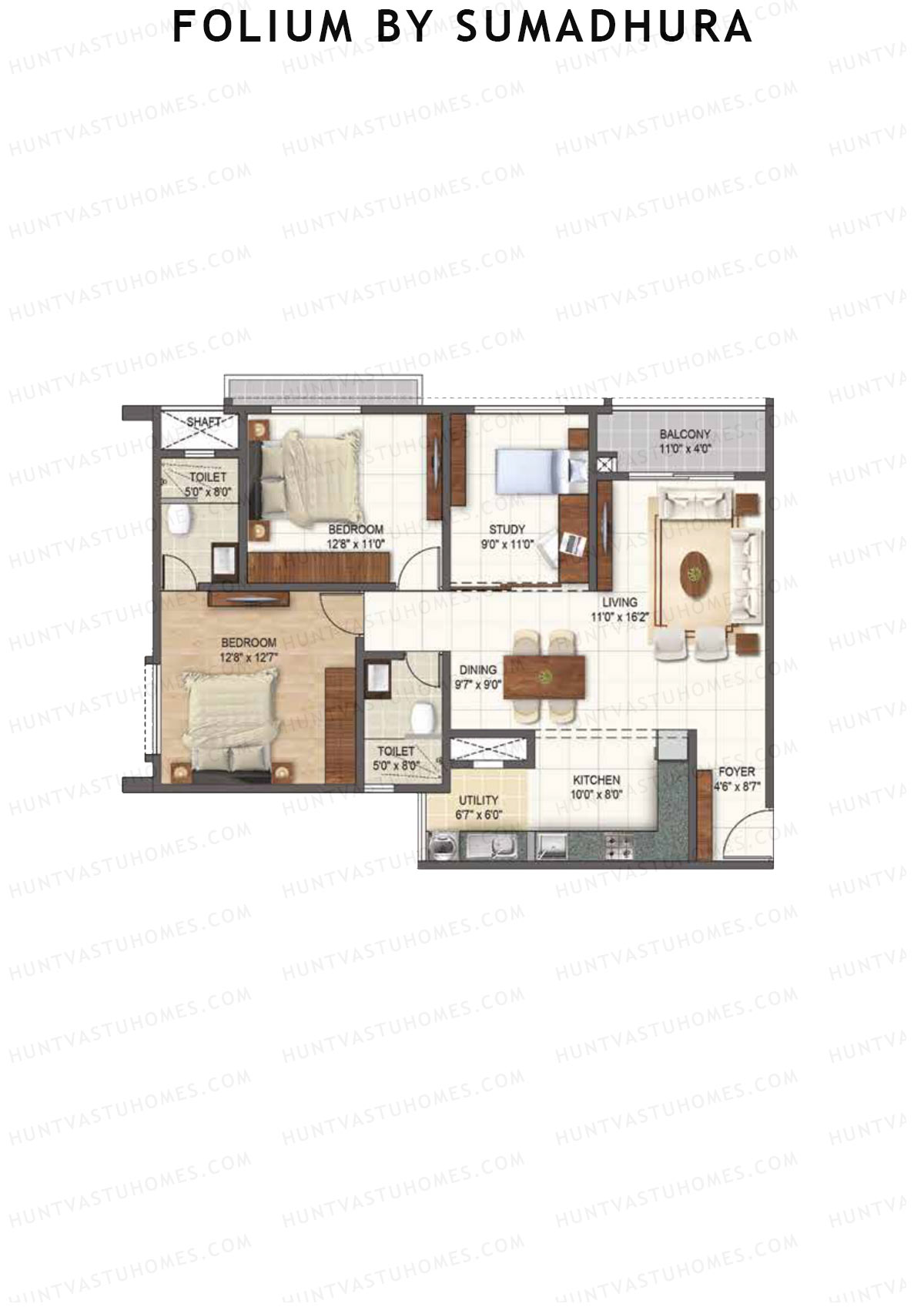 Folium by Sumadhura WILLOW Unit 12 1 Floor Plan