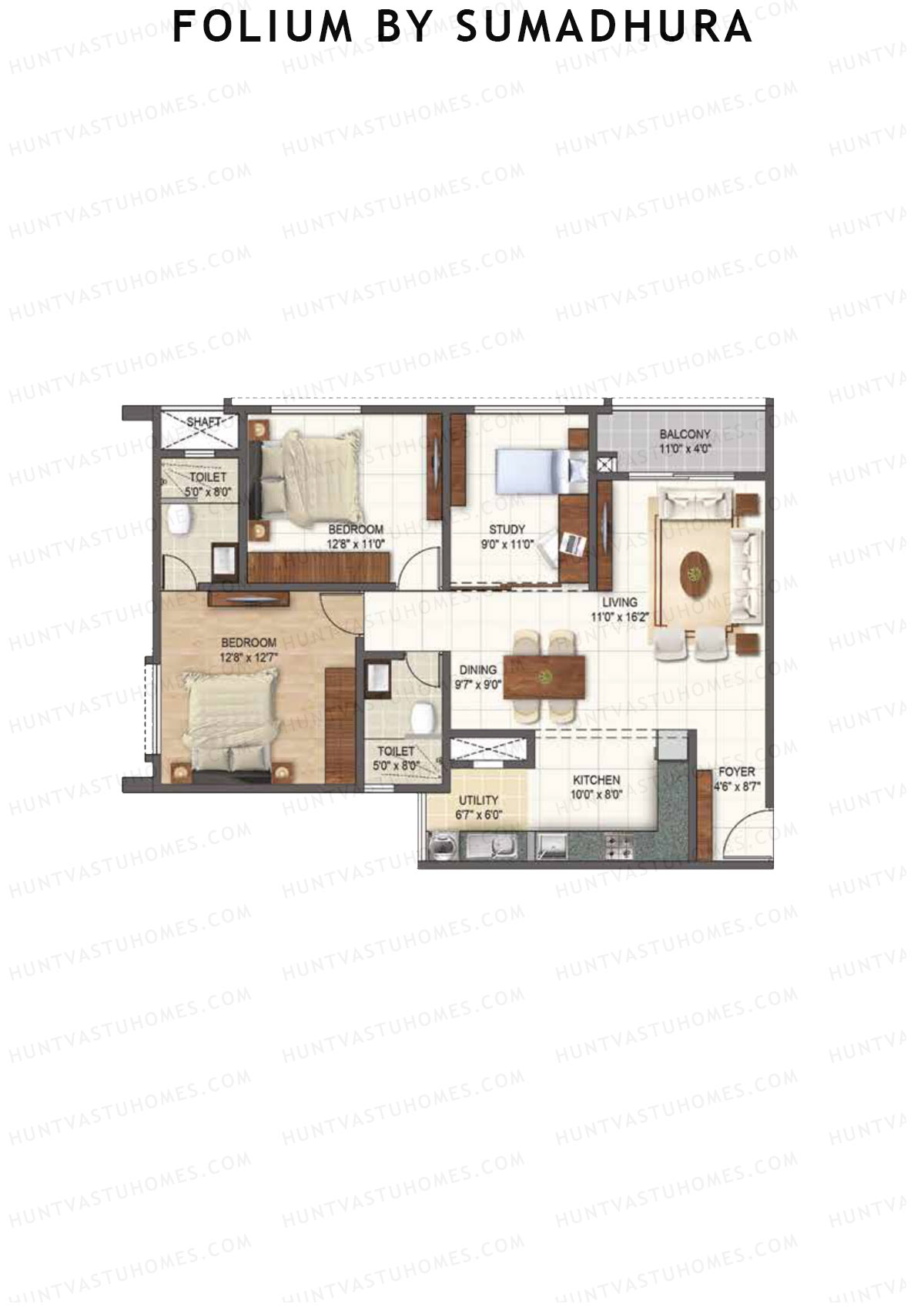 Folium by Sumadhura WILLOW Unit 12 Floor Plan