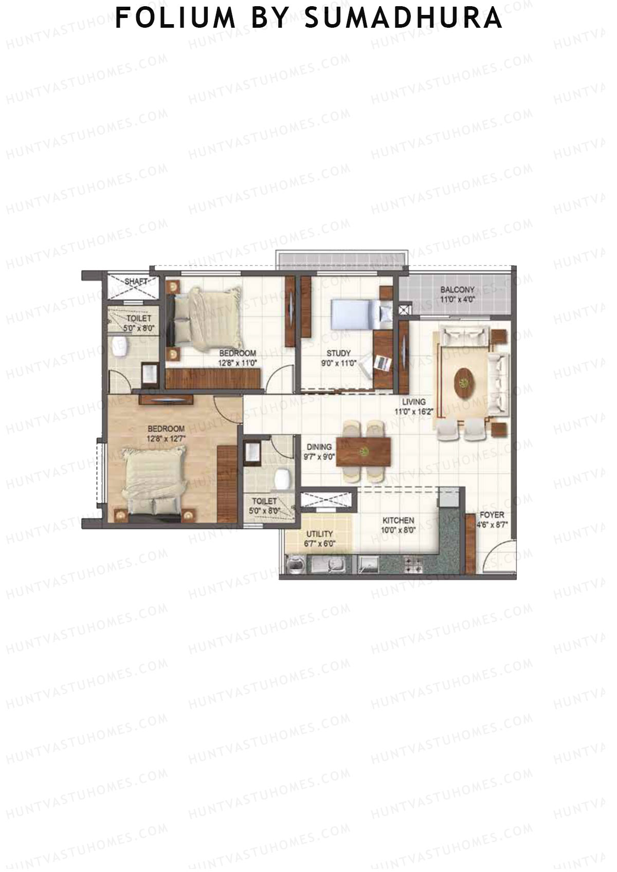 Folium by Sumadhura WILLOW Unit 12 Floor Plan