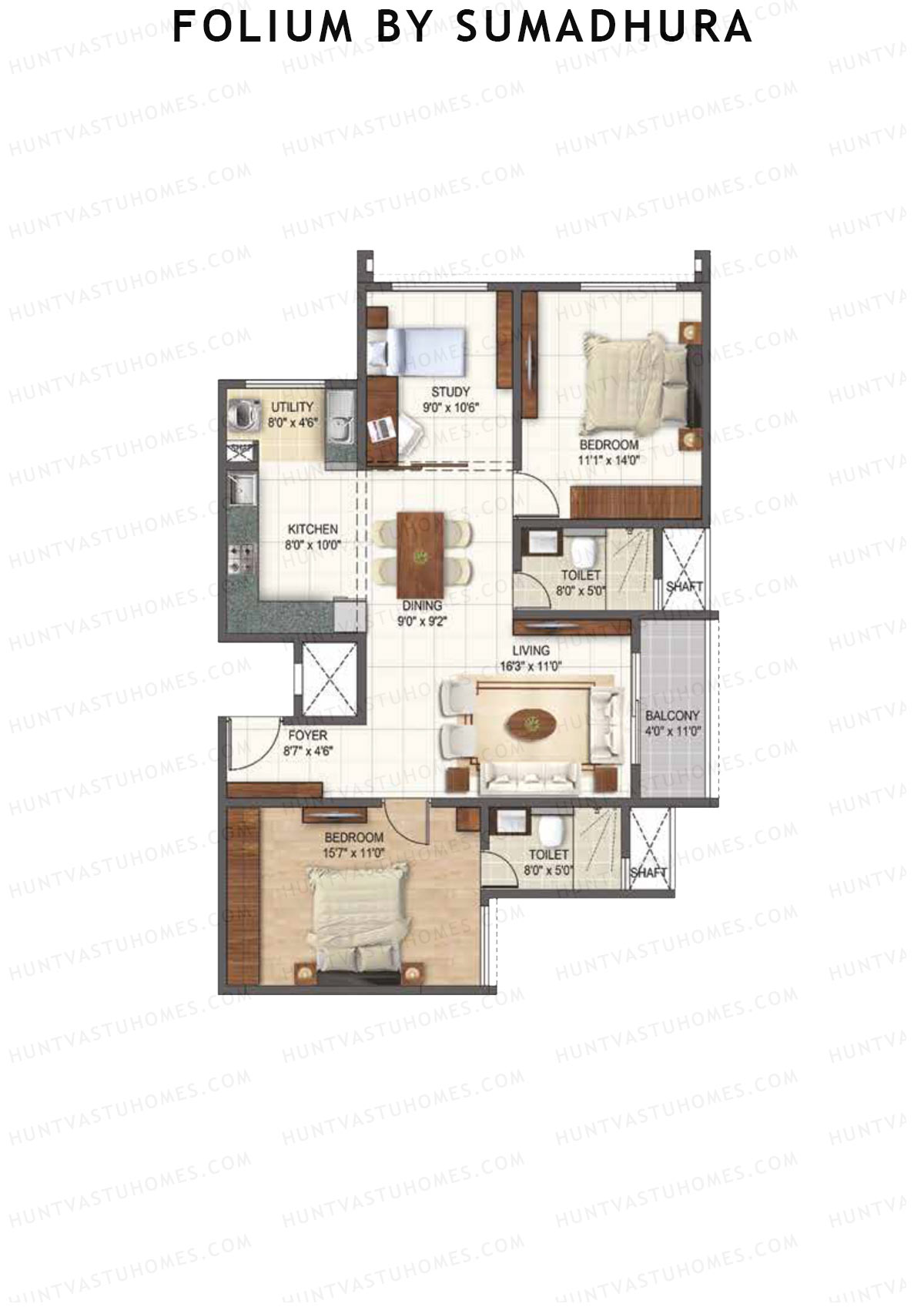 Folium by Sumadhura WILLOW Unit 1 1 Floor Plan
