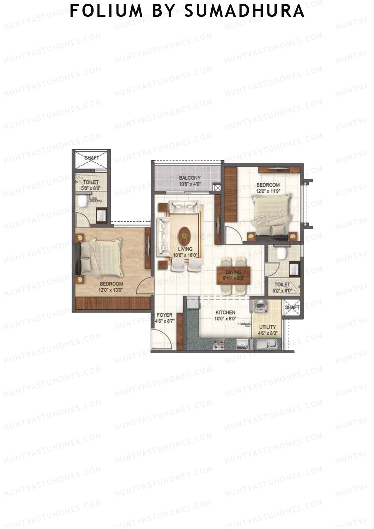 Folium by Sumadhura WILLOW Unit 2 Floor Plan