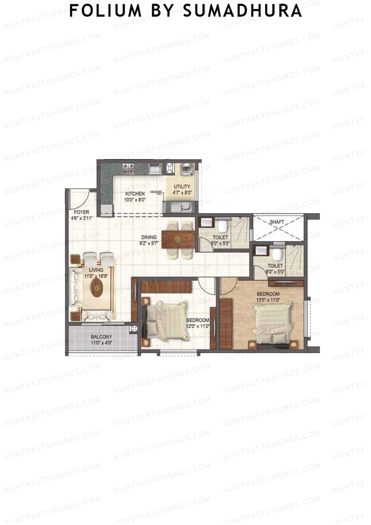 Folium by Sumadhura WILLOW Unit 6 Floor Plan