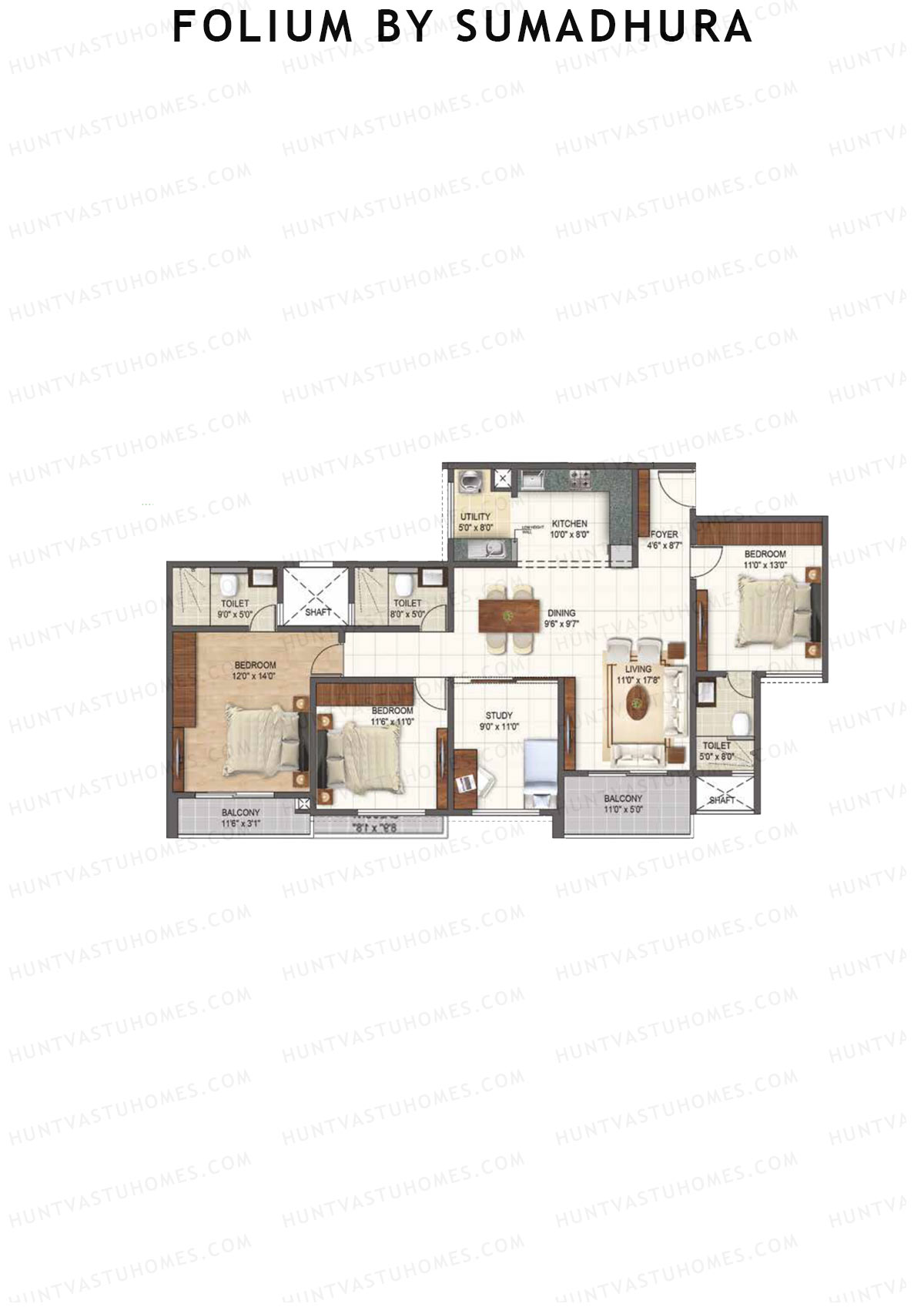 Folium by Sumadhura WILLOW Unit 7 1 Floor Plan