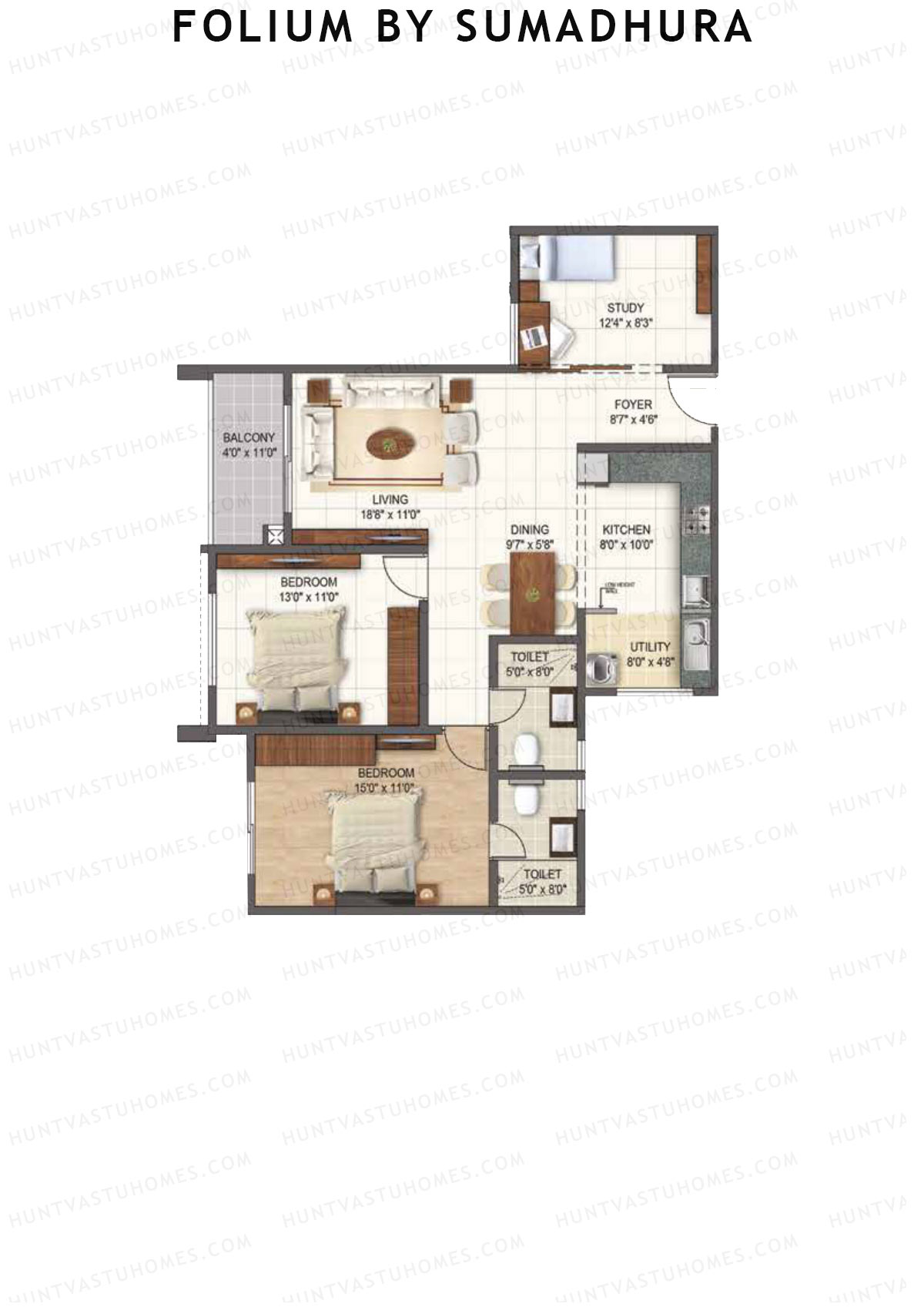 Folium by Sumadhura WILLOW Unit 8 Floor Plan