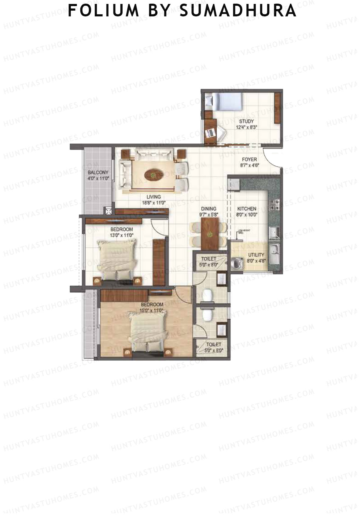Folium by Sumadhura WILLOW Unit 8 Floor Plan