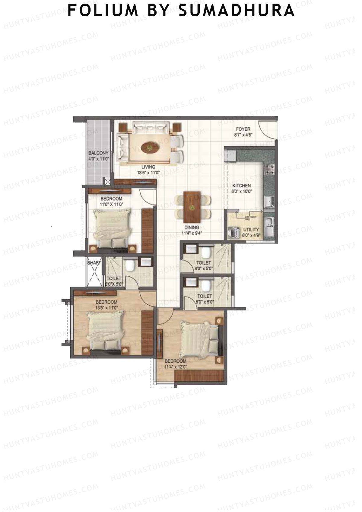 Folium by Sumadhura WILLOW Unit 9 Floor Plan
