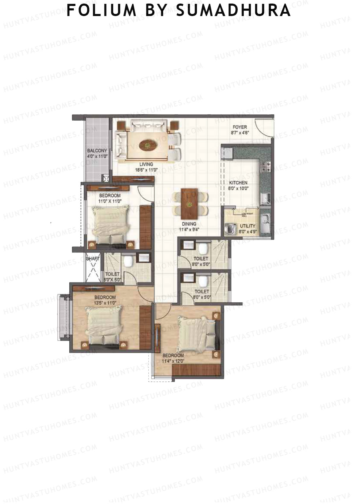 Folium by Sumadhura WILLOW Unit 9 Floor Plan