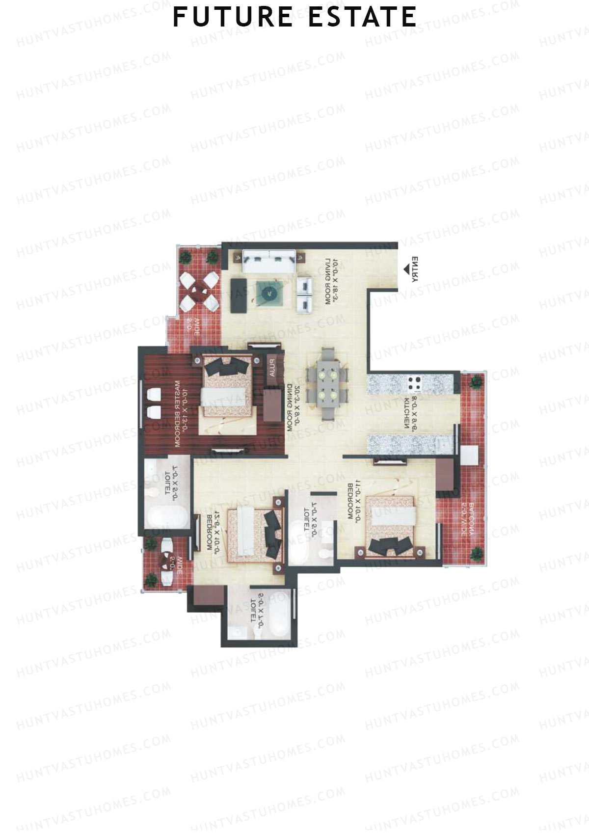 Future Estate Wing D Unit 4 (Type D) Floor Plan