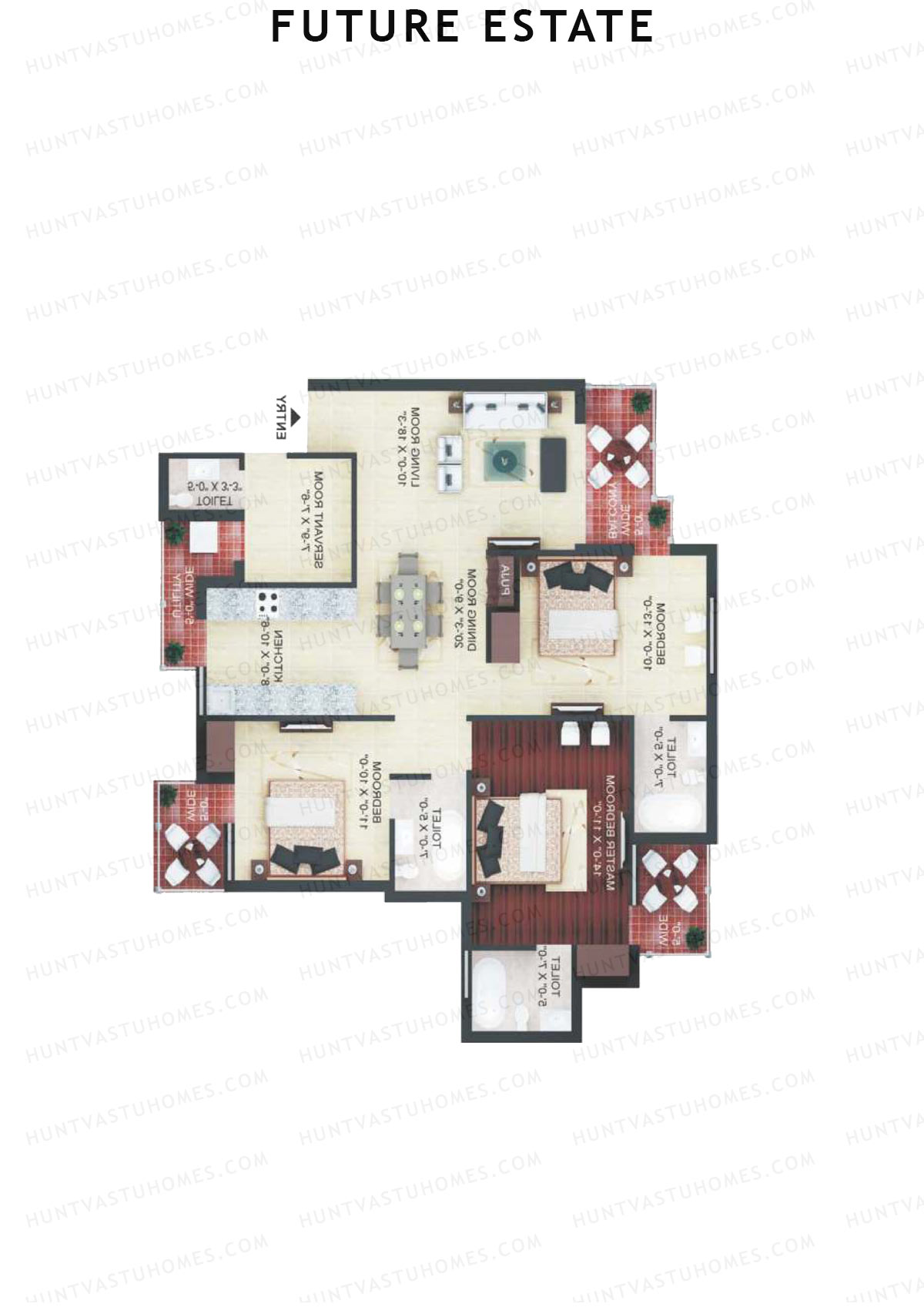 Future Estate Wing E Unit 3 (Type E) Floor Plan