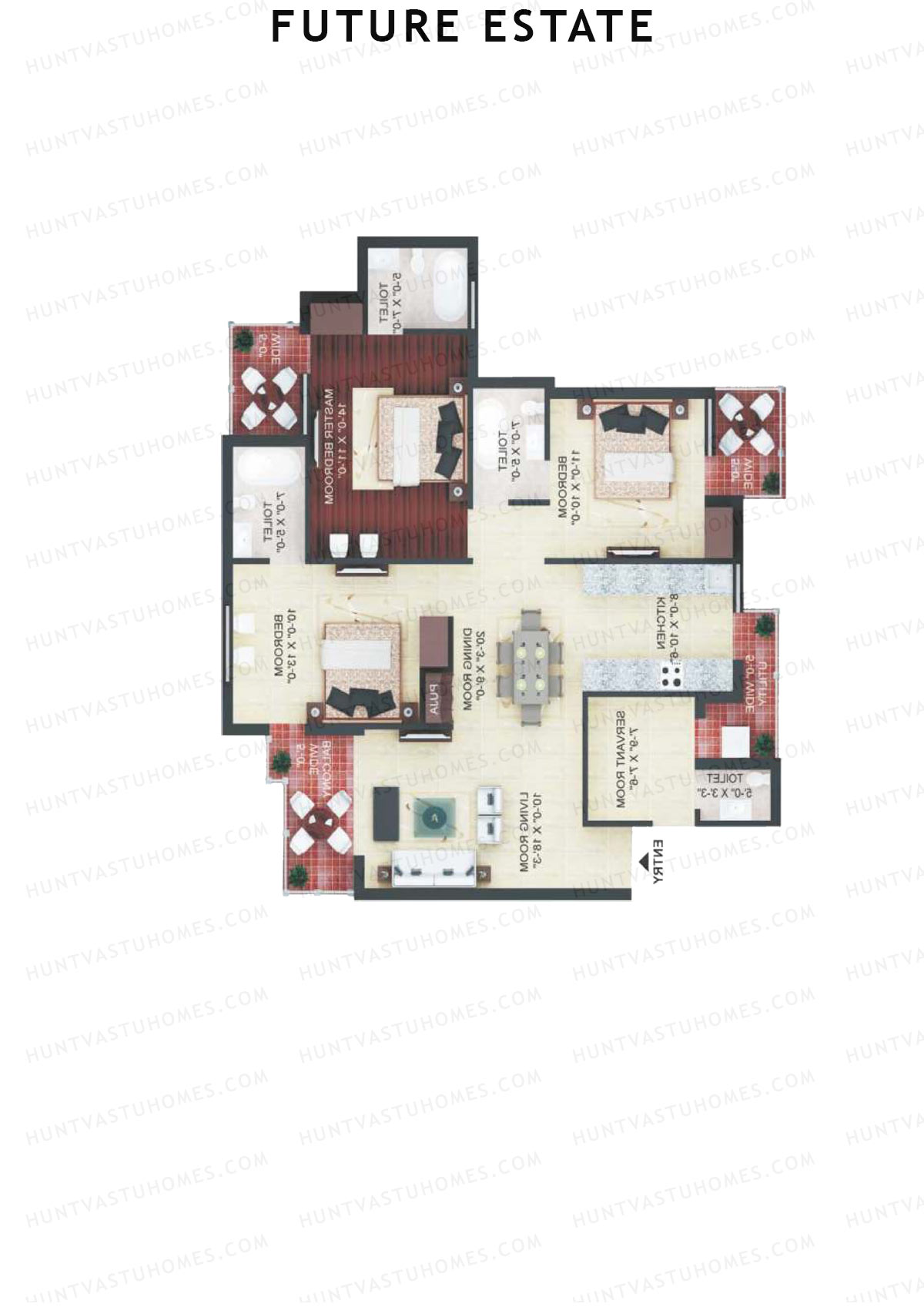 Future Estate Wing F Unit 1 (Type E) Floor Plan