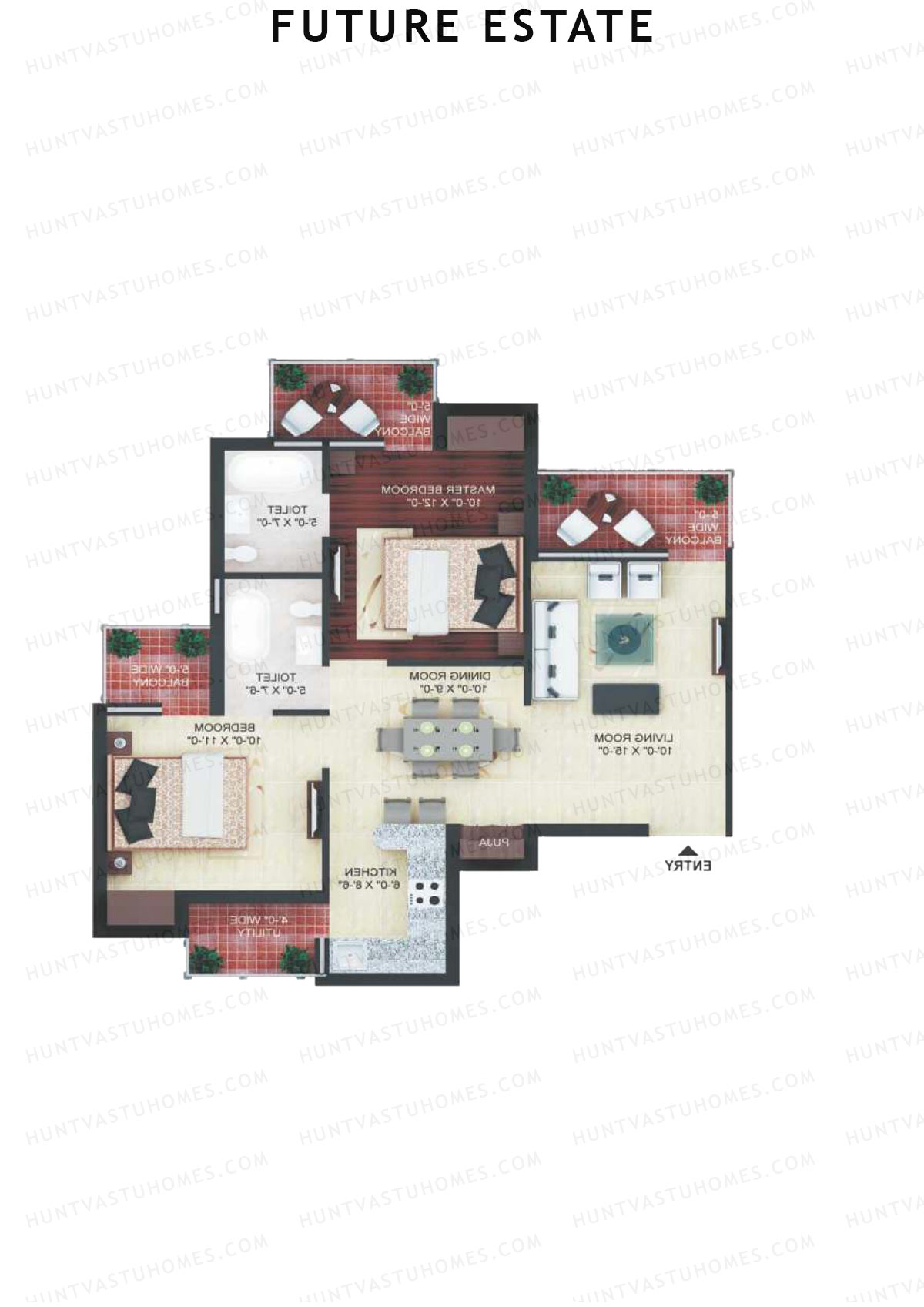 Future Estate Wing G Unit 1 (Type B) Floor Plan