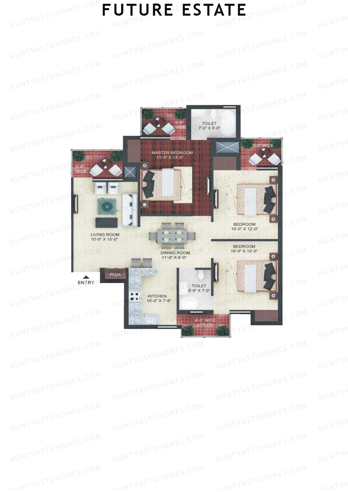 Future Estate Wing G Unit 4 (Type C) Floor Plan