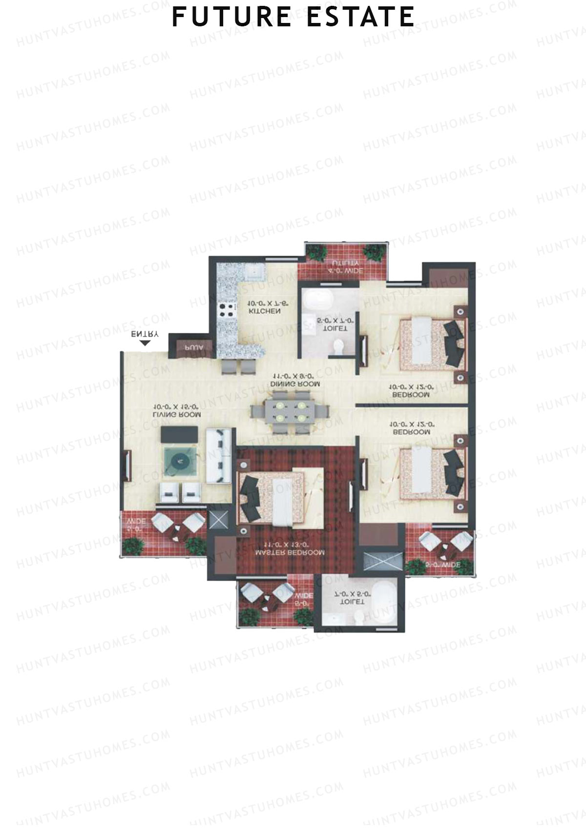 Future Estate Wing G Unit 5 (Type C) Floor Plan