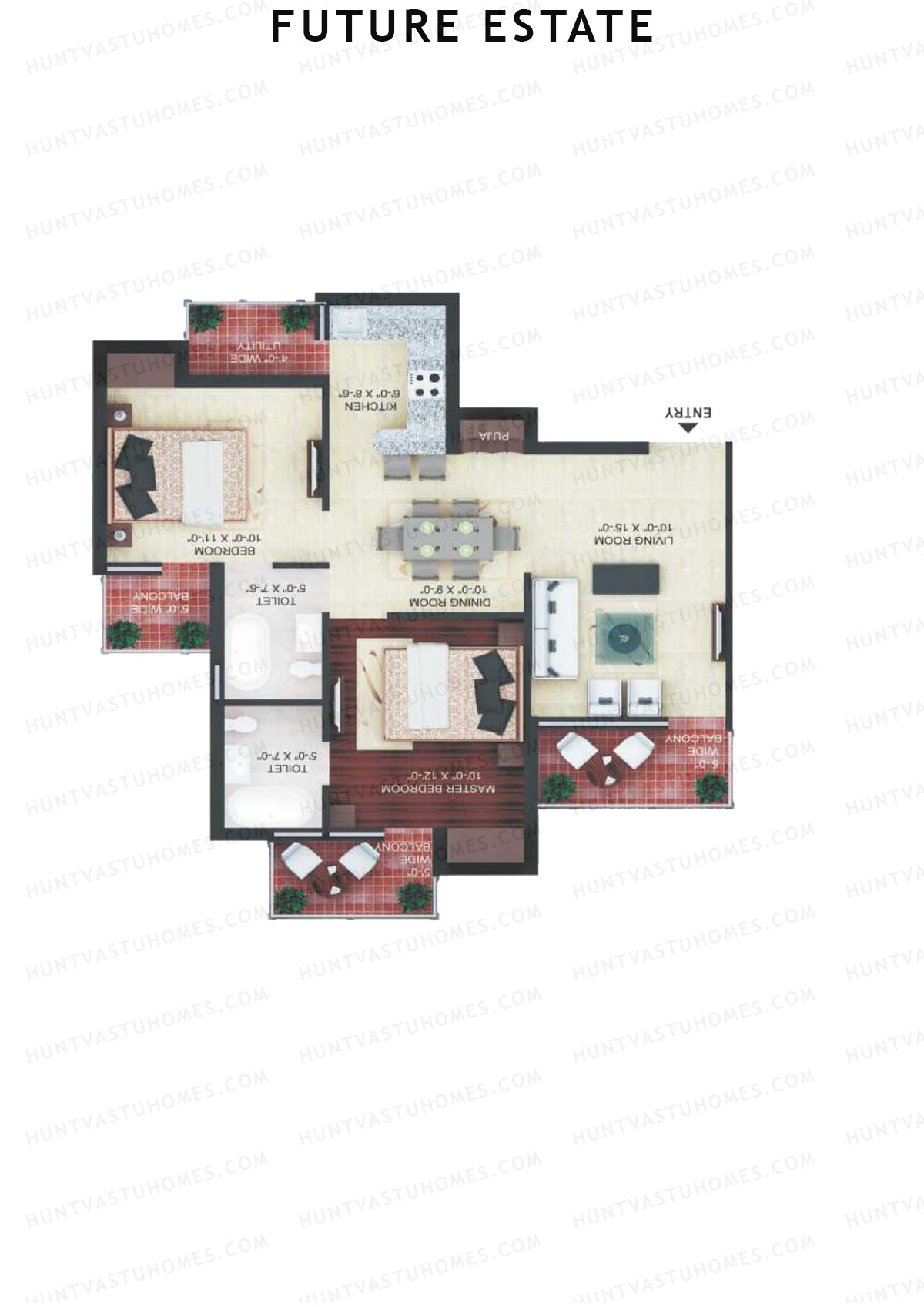 Future Estate Wing G Unit 8 (Type B) Floor Plan