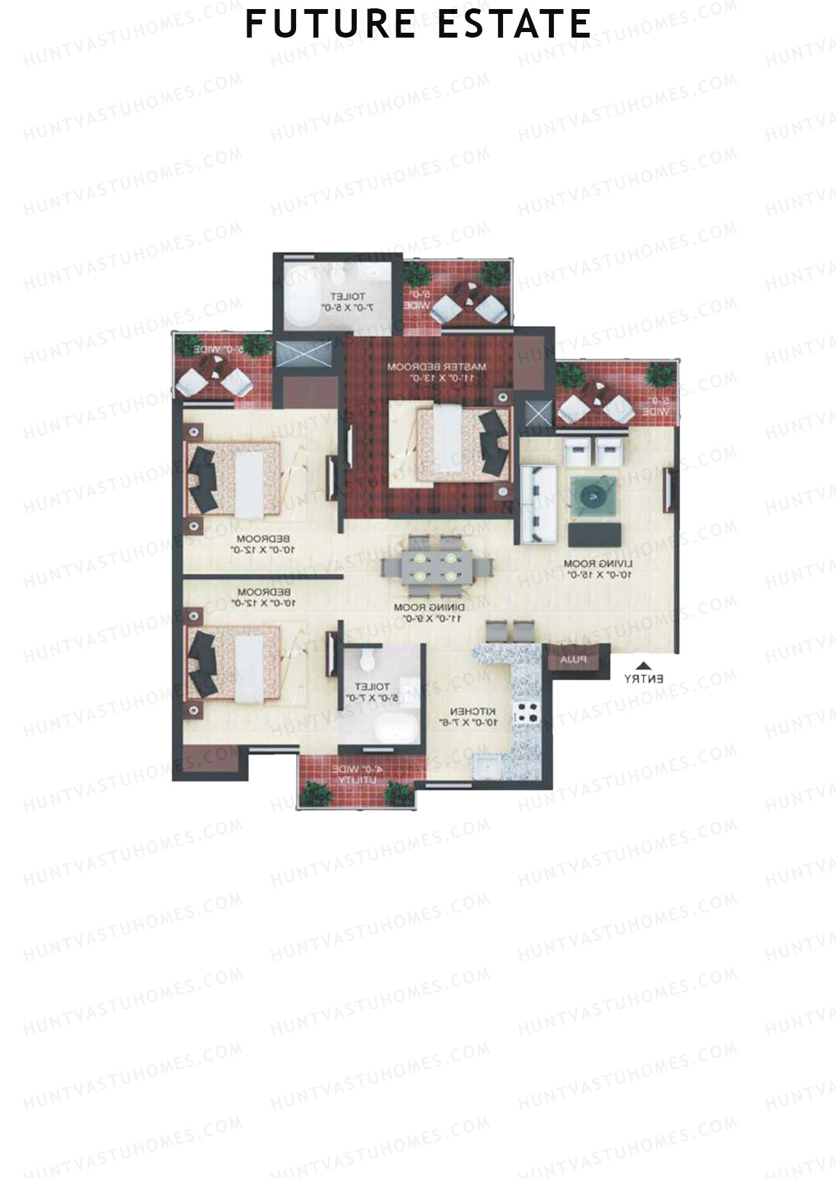 Future Estate Wing H Unit 1 (Type C) Floor Plan