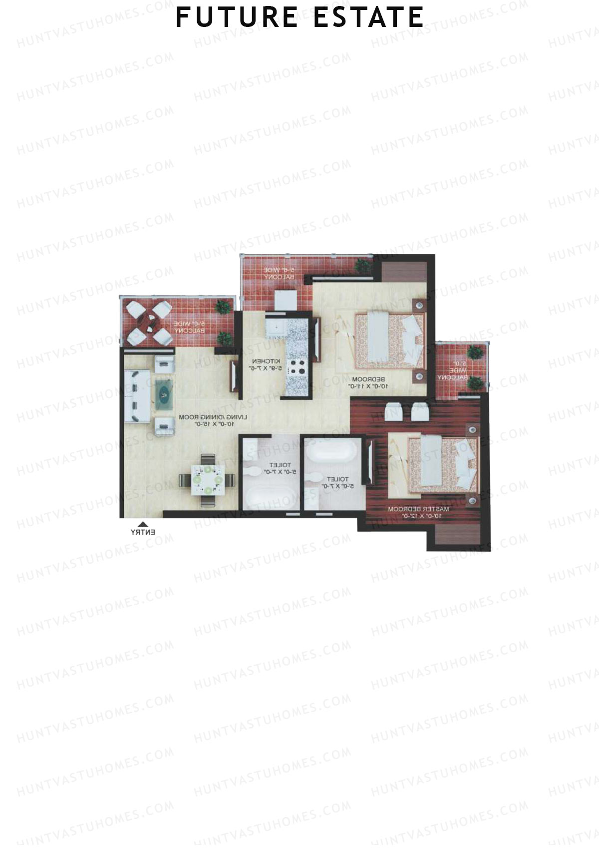 Future Estate Wing H Unit 2 (Type A) Floor Plan
