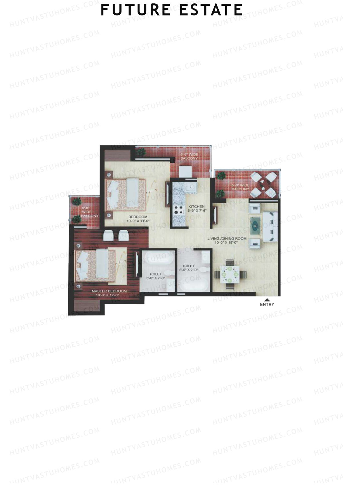 Future Estate Wing H Unit 3 (Type A) Floor Plan