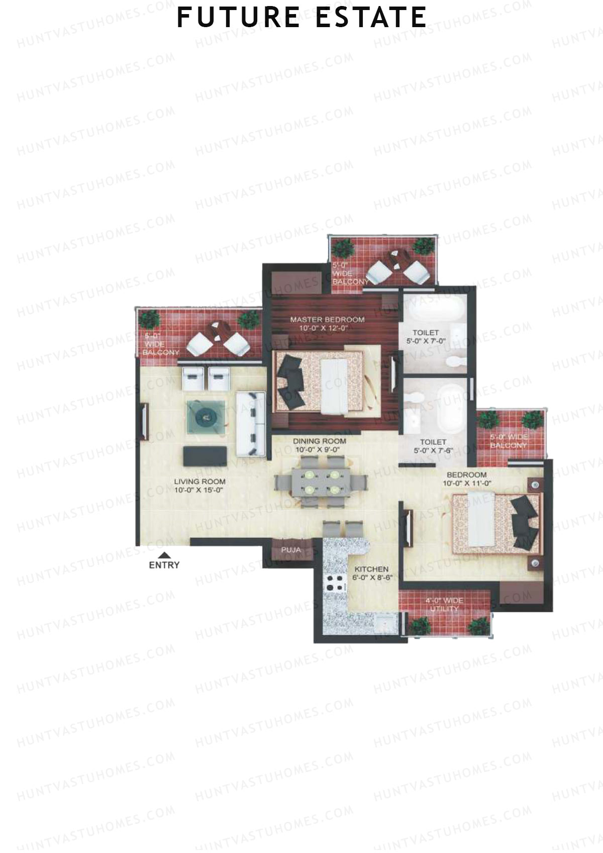 Future Estate Wing H Unit 4 (Type B) Floor Plan
