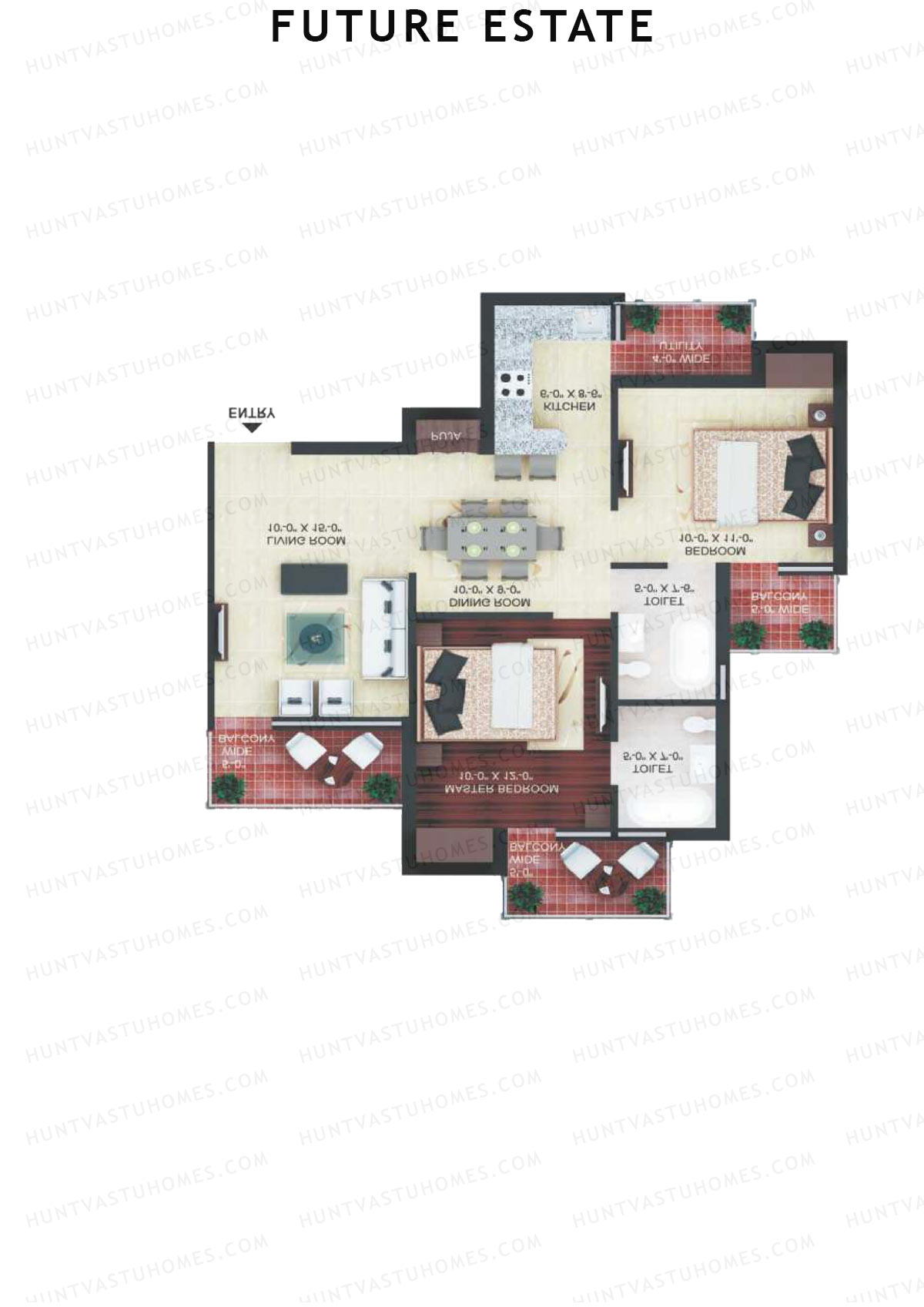 Future Estate Wing H Unit 5 (Type B) Floor Plan