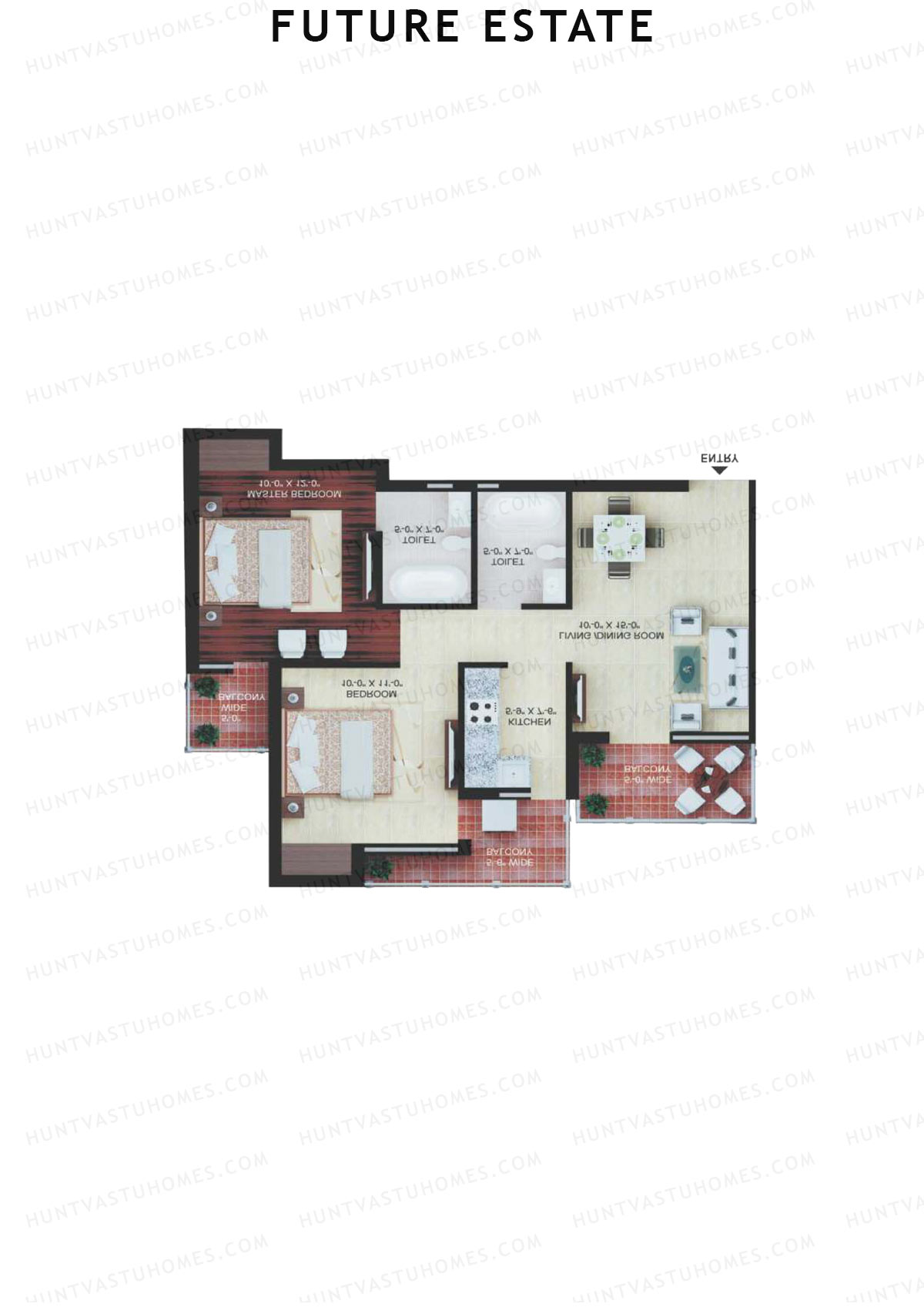 Future Estate Wing I Unit 6 (Type A) Floor Plan