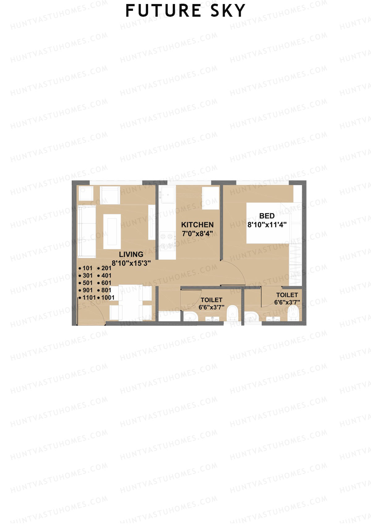 Future Sky Tower A Unit 1 Floor Plan