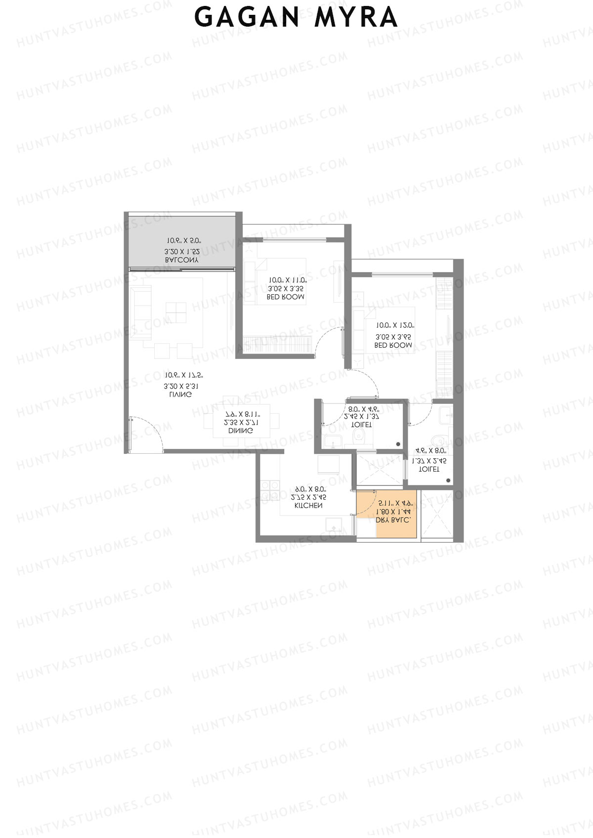 Gagan Myra Wing B Unit 3 Floor Plan