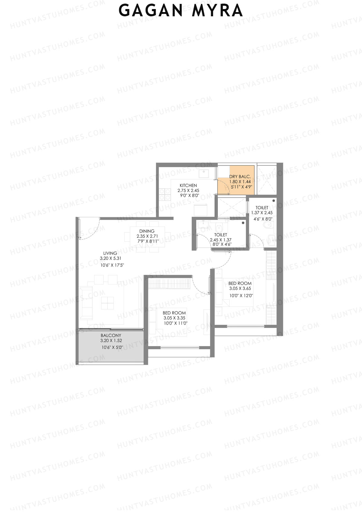 Gagan Myra Wing C Unit 1 Floor Plan