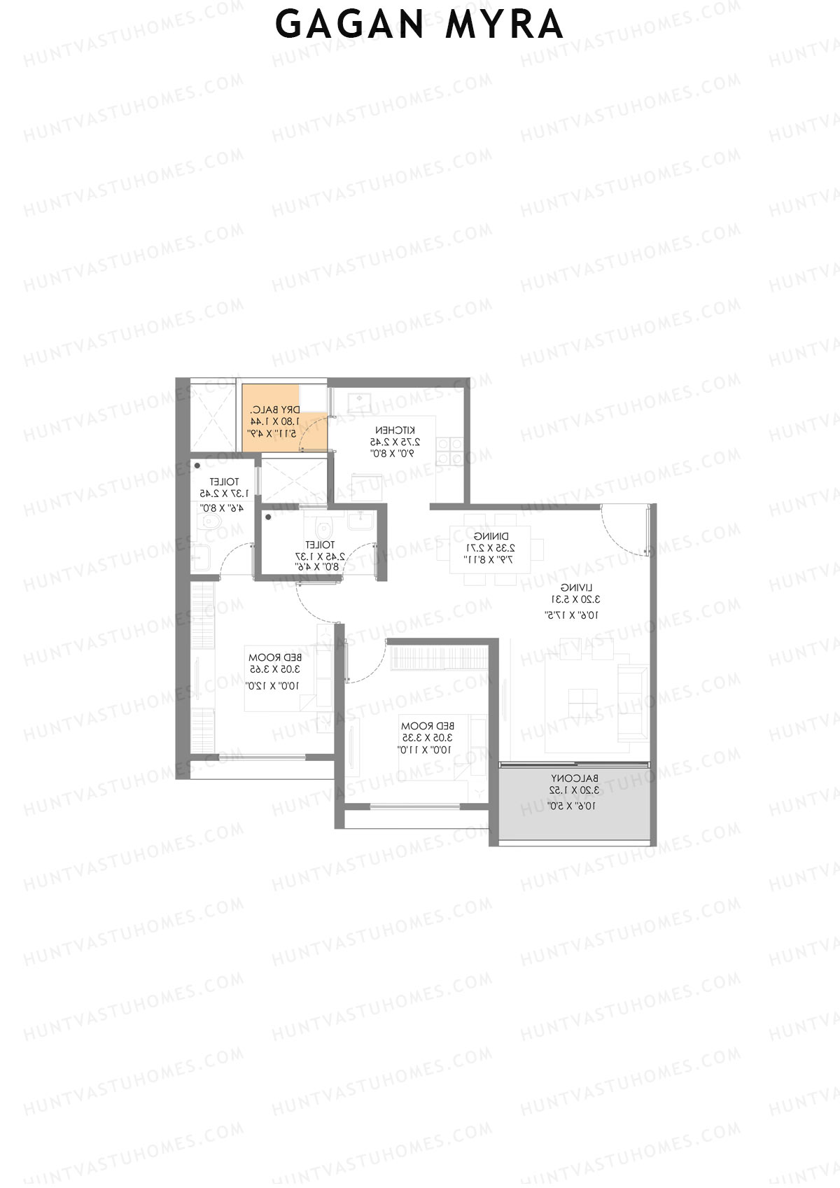 Gagan Myra Wing D Unit 1 Floor Plan