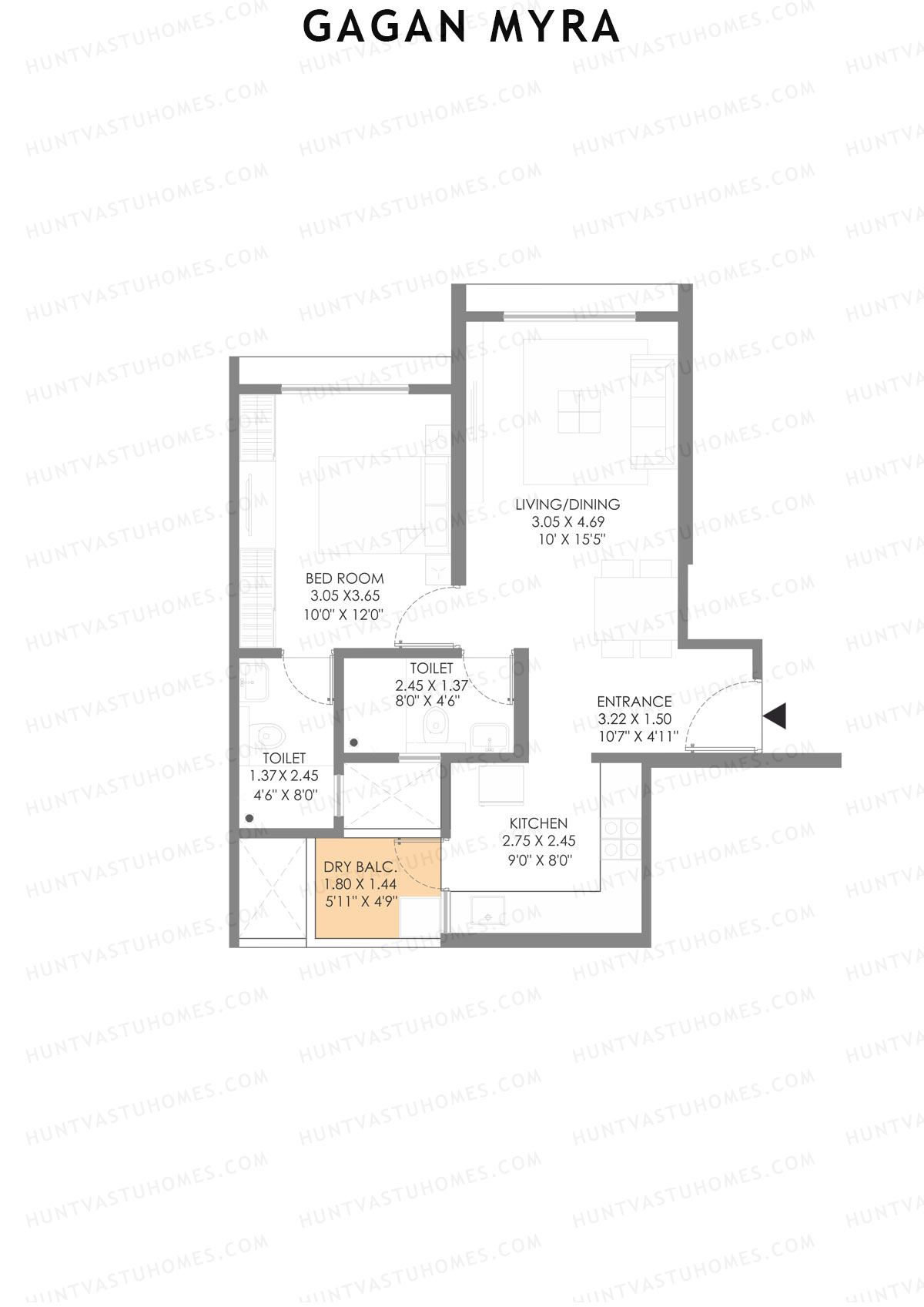 Gagan Myra Wing D Unit 4 Floor Plan