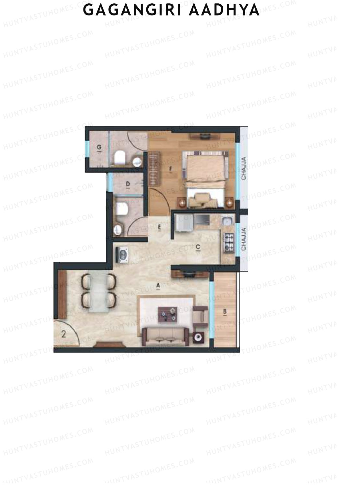 Gagangiri Aadhya Block A Unit 2 Floor Plan