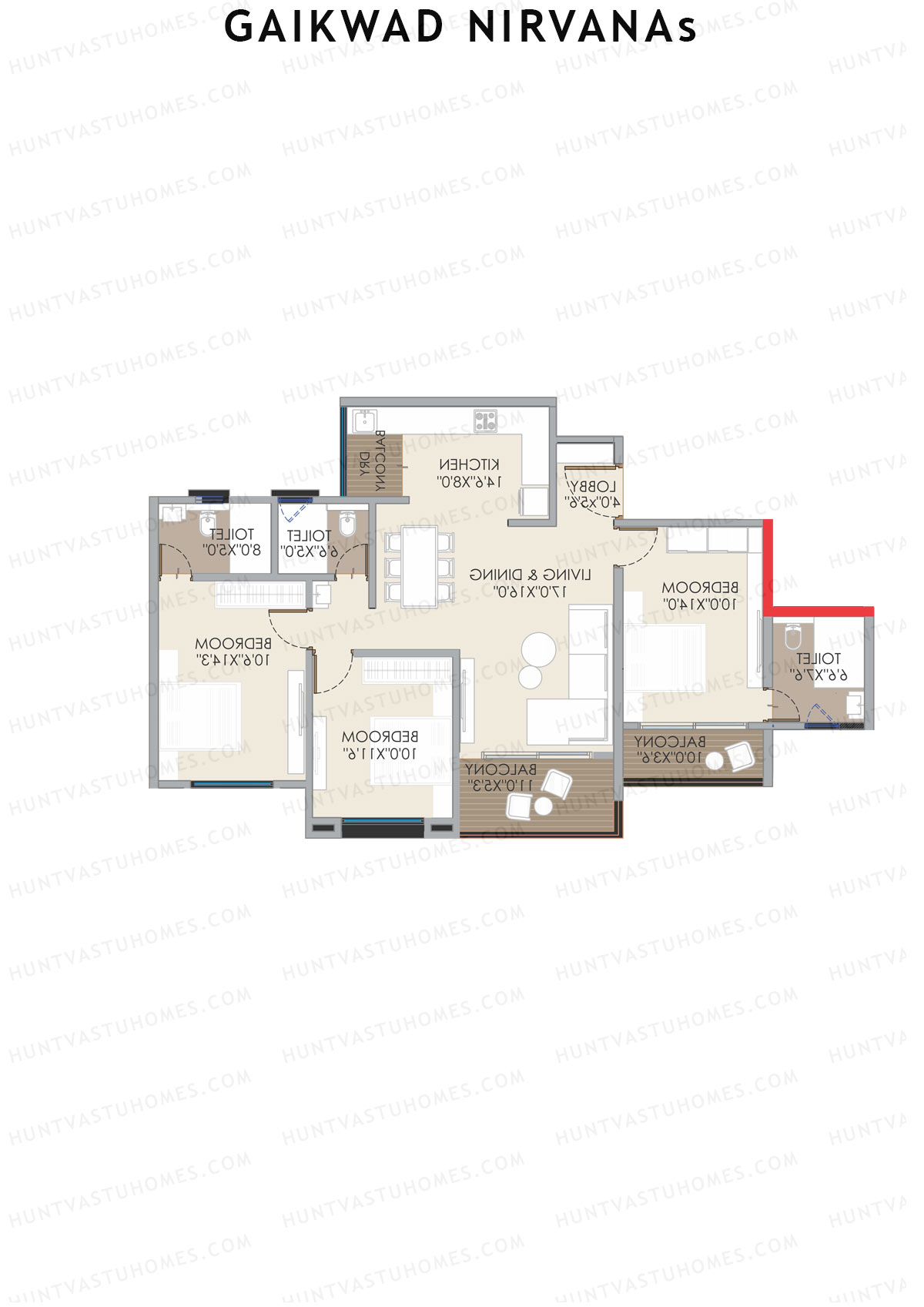 Gaikwad Nirvanas Wing A1 Unit 1 Floor Plan
