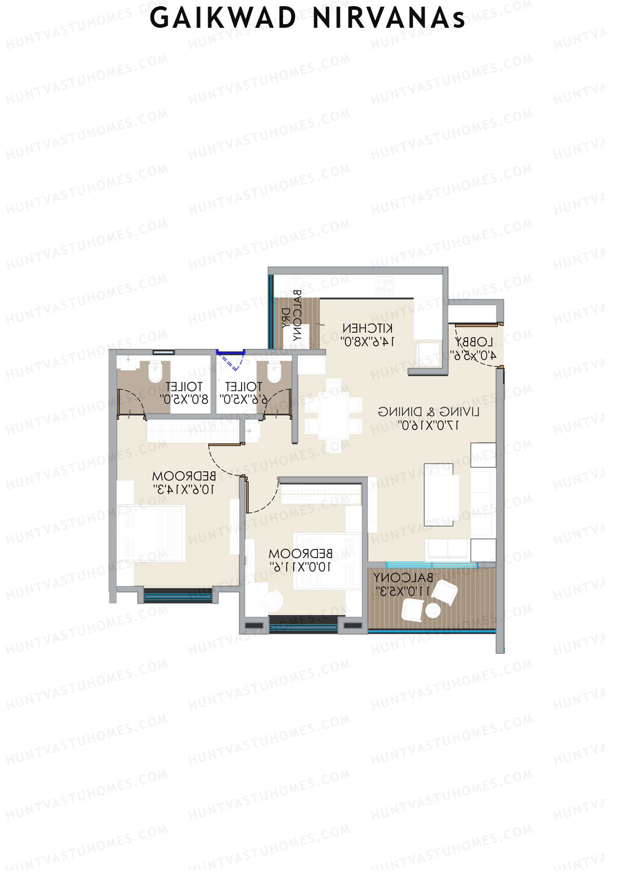 Gaikwad Nirvanas Wing A1 Unit 1 Floor Plan