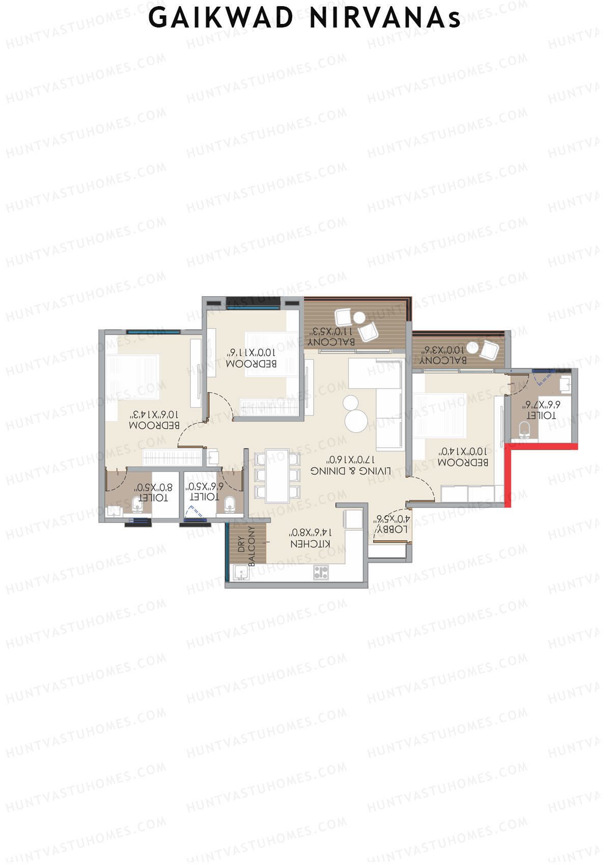 Gaikwad Nirvanas Wing A1 Unit 2 Floor Plan