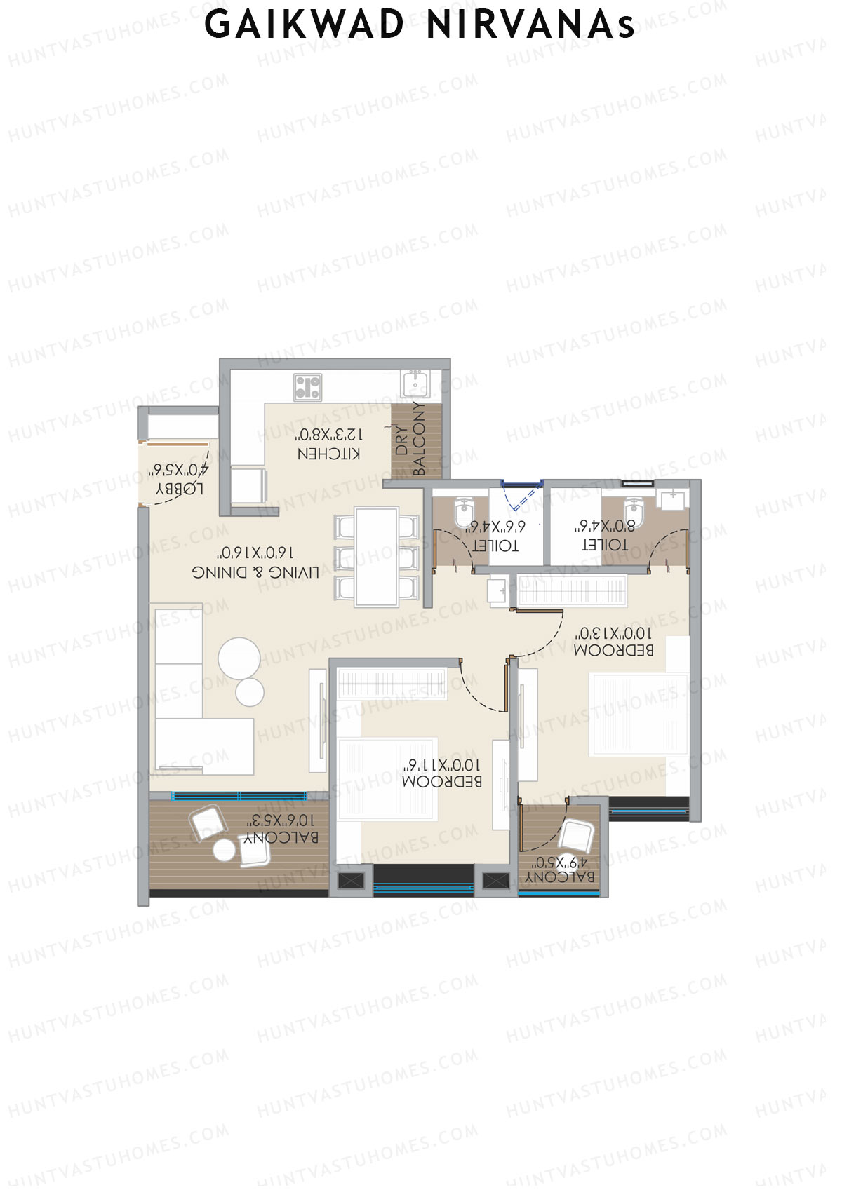 Gaikwad Nirvanas Wing A1 Unit 4 Floor Plan
