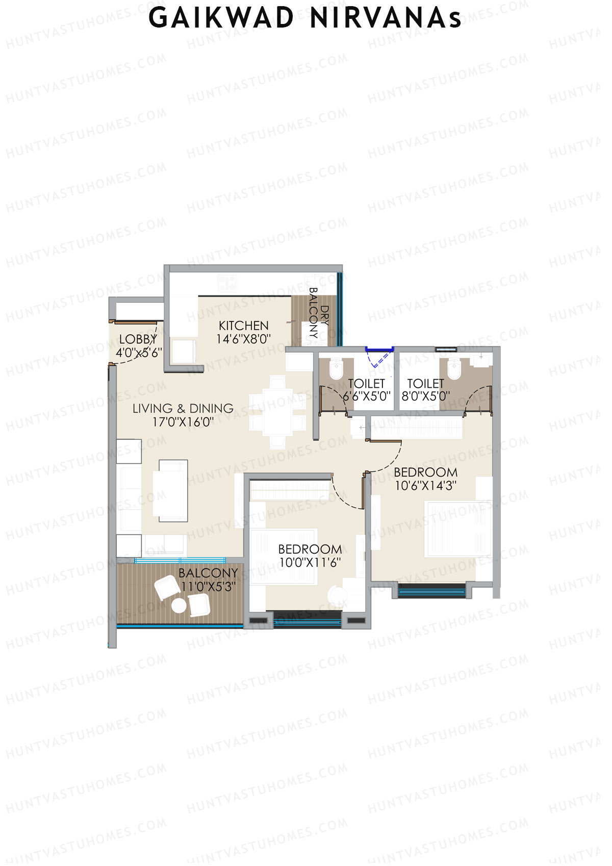 Gaikwad Nirvanas Wing A2 Unit 4 Floor Plan