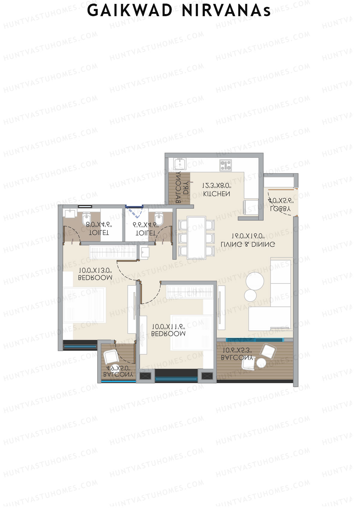 Gaikwad Nirvanas Wing A3 Unit 1 Floor Plan
