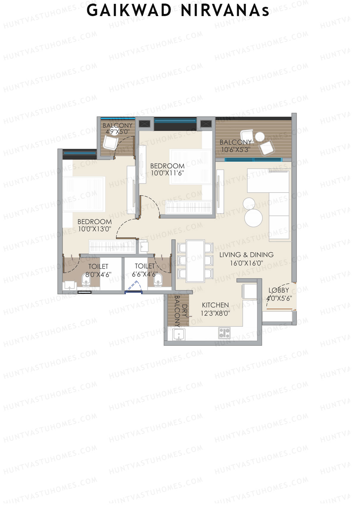 Gaikwad Nirvanas Wing A3 Unit 2 Floor Plan