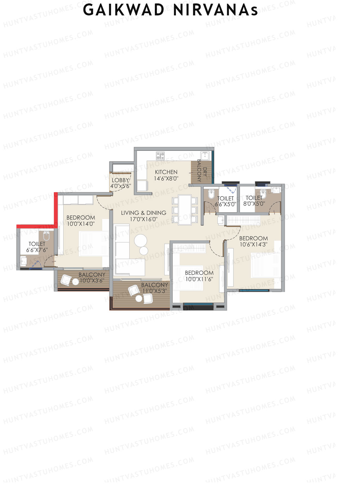 Gaikwad Nirvanas Wing A3 Unit 4 Floor Plan