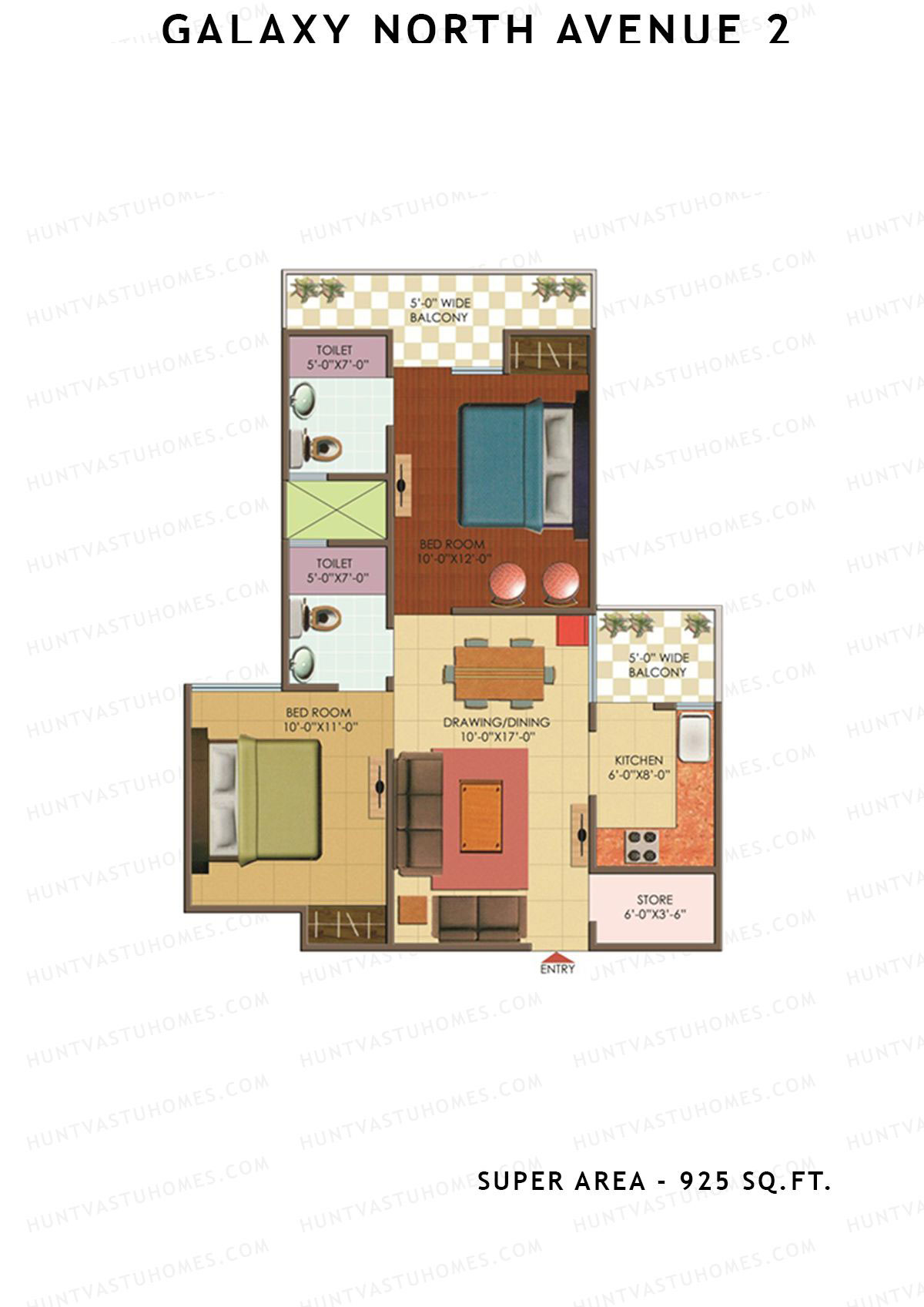 Galaxy North Avenue 2 Block A Unit 43 Floor Plan