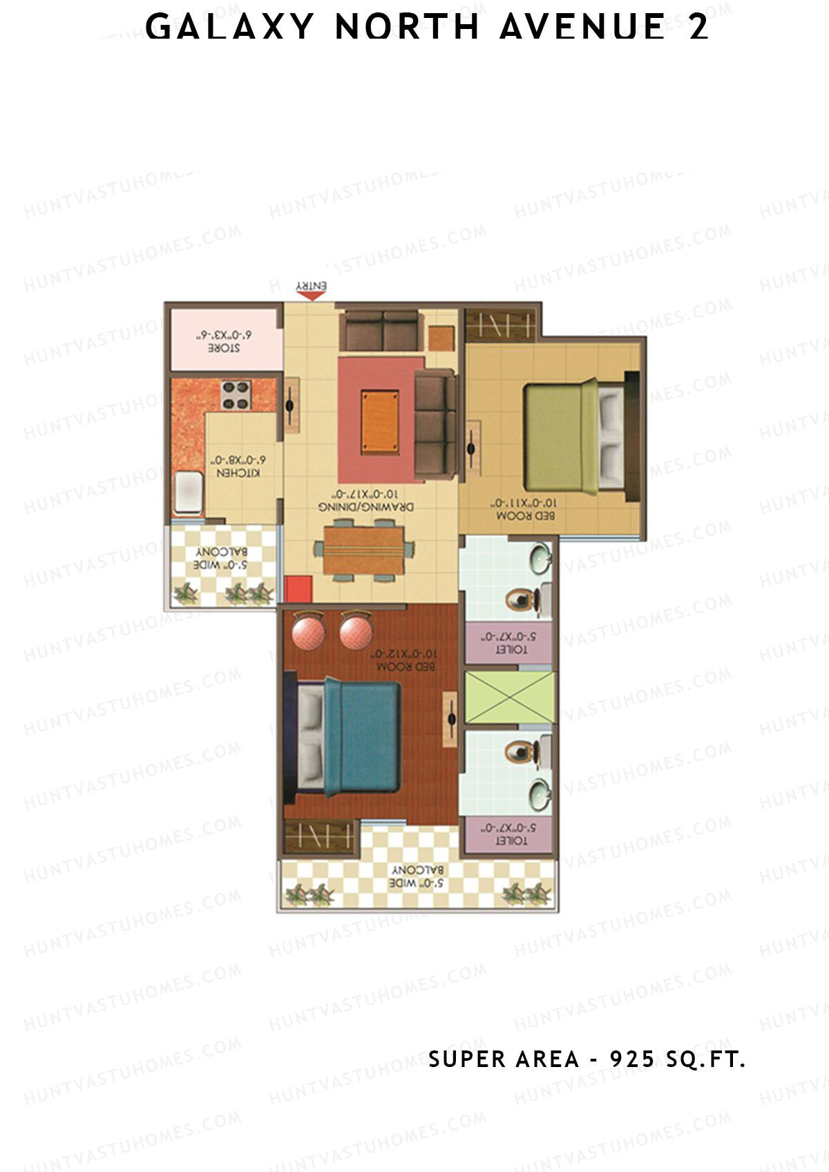 Galaxy North Avenue 2 Block A Unit 45 Floor Plan