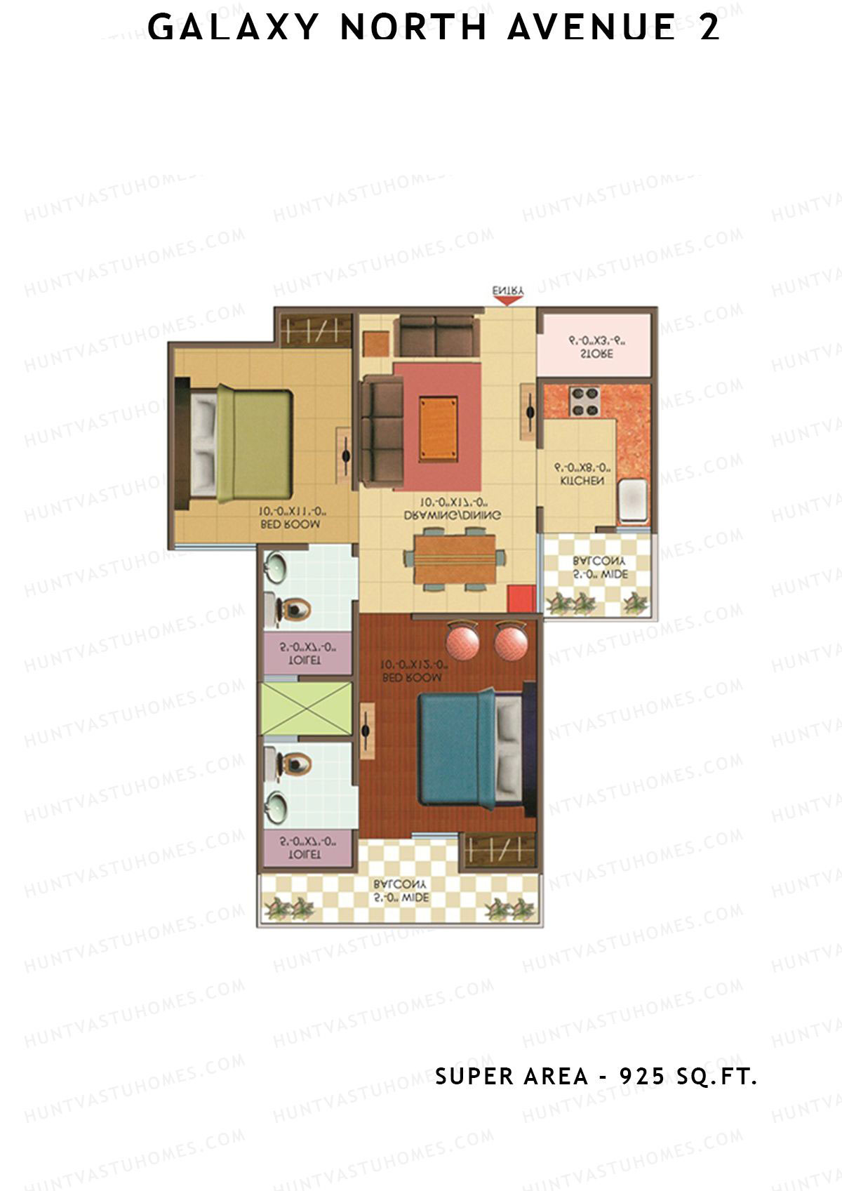 Galaxy North Avenue 2 Block A Unit 48 Floor Plan