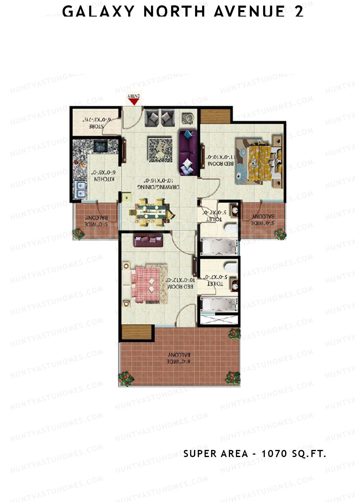 Galaxy North Avenue 2 Block G Unit 70 Floor Plan